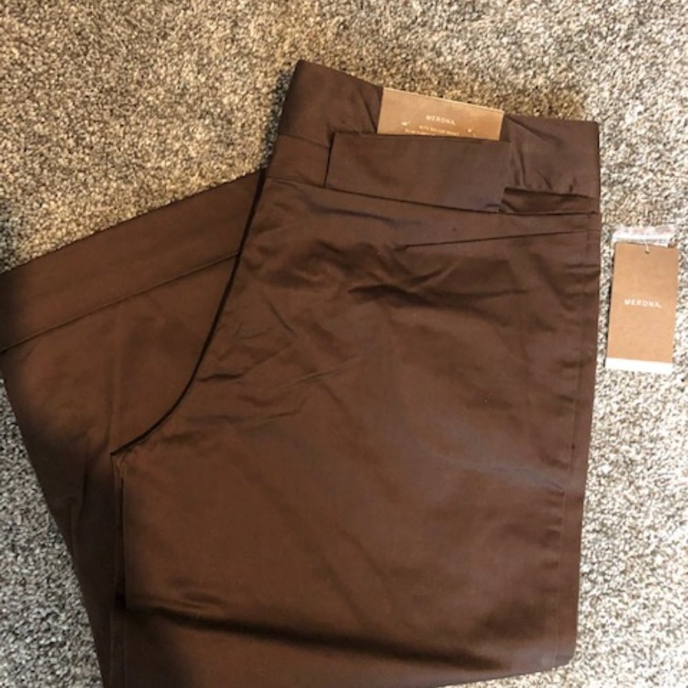 Cropped brown Merona pants